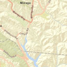 Moraga California Street Map