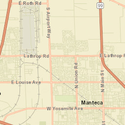 1499 W Yosemite Ave Manteca Street Map