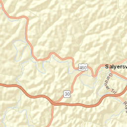 Salyersville Street Map