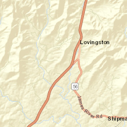 State Route 1001, Lovingston, VA 22949 Street Map