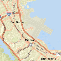 Millbrae California Street Map