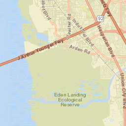 Mount Eden California Street Map