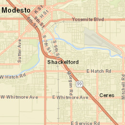 311-333 North Conejo Avenue Modesto CA Street Map