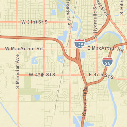 South Meridian Avenue Wichita KS Street Map