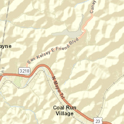 Coal Run Village Street Map