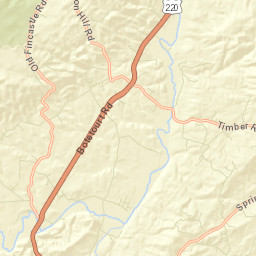 Botetourt County Street Map