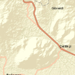Çeltikçi İlçesi Street Map