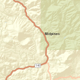 Midpines California Street Map