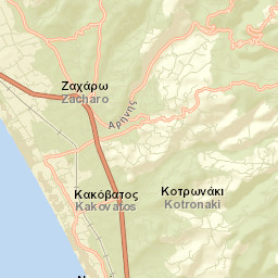 Zacháro Street Map