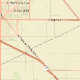 Turlock California Street Map