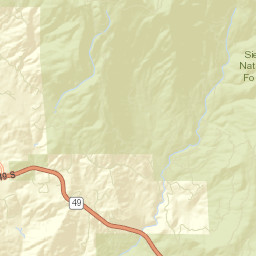 Ponderosa Basin California Street Map