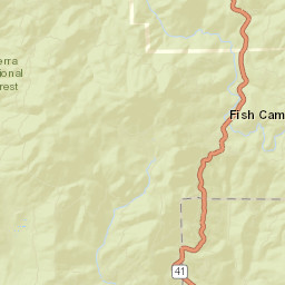 Fish Camp California Street Map