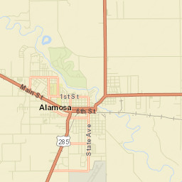 Alamosa Colorado Street Map