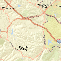 West Menlo Park California Street Map