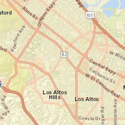 1127-1269 Page Mill Rd Palo Alto CA Street Map