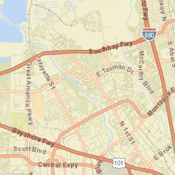 Milpitas California Street Map