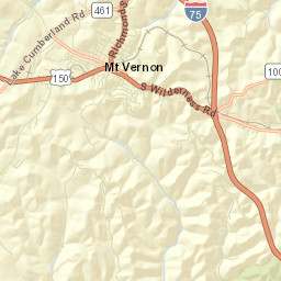Rockcastle County Street Map