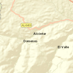 Alcóntar Street Map