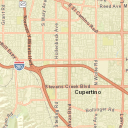 Waverly Park California Street Map