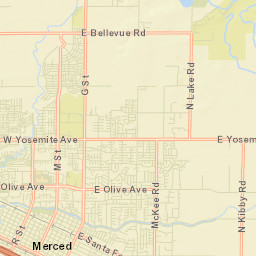 Merced California Street Map