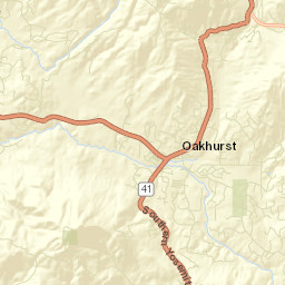 Oakhurst California Street Map