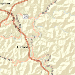 Hazard Street Map