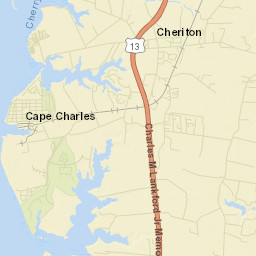 Cape Charles Street Map