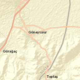 Güneysınır İlçesi Street Map
