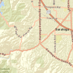 Saratoga California Street Map