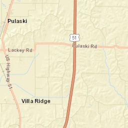 Pulaski County Street Map