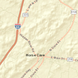 Horse Cave Street Map