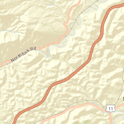Shawsville Street Map