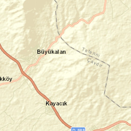 Çavdır İlçesi Street Map