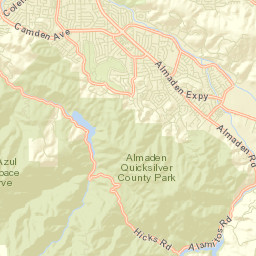 New Almaden California Street Map