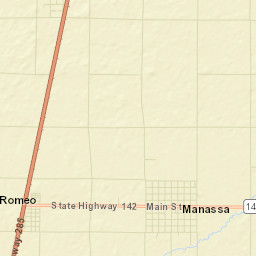Romeo Colorado Street Map