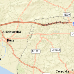 Pêra Street Map