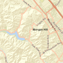 Morgan Hill California Street Map