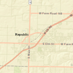 7217 West Farm Road 182, Republic, MO Street Map