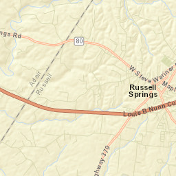 Russell Springs Street Map