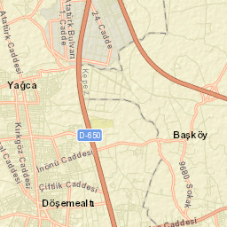 Döşemealtı İlçesi Street Map