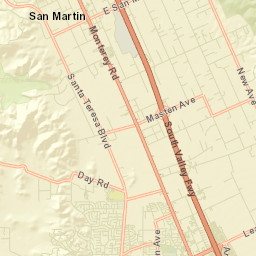 San Martin California Street Map