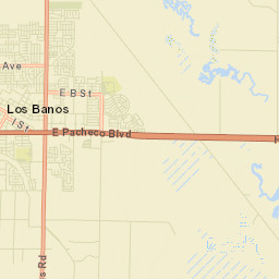 Los Banos California Street Map