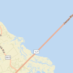 James River Bridge, Newport News, VA Street Map