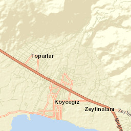 Köyceğiz İlçesi Street Map