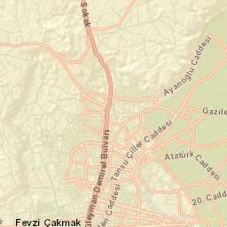 Kepez İlçesi Street Map