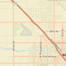 Madera Highlands California Street Map