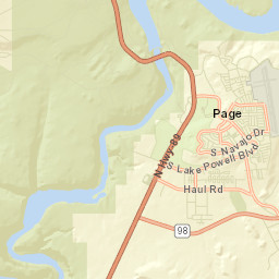 Page Arizona Street Map