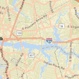901-1299 E Water St, Norfolk, VA 23510, USA Street Map