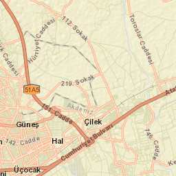 Akdeniz Street Map