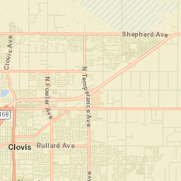 Clovis California Street Map